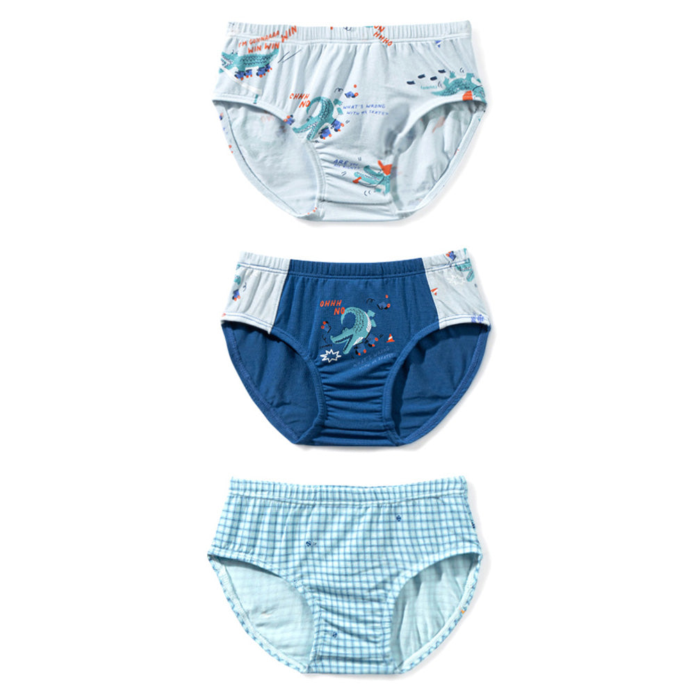 Moonya Moonya Boys Underwear – Tencel Modal Crocodile Sports Day Briefs (HS10)