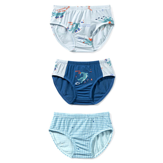 Moonya Moonya Boys Underwear – Tencel Modal Crocodile Sports Day Briefs (HS10)