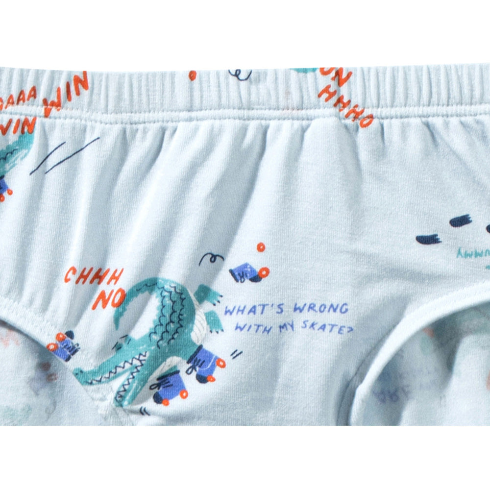 Moonya Moonya Boys Underwear – Tencel Modal Crocodile Sports Day Briefs (HS10)