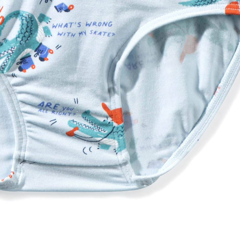 Moonya Moonya Boys Underwear – Tencel Modal Crocodile Sports Day Briefs (HS10)