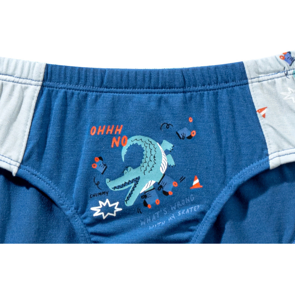 Moonya Moonya Boys Underwear – Tencel Modal Crocodile Sports Day Briefs (HS10)