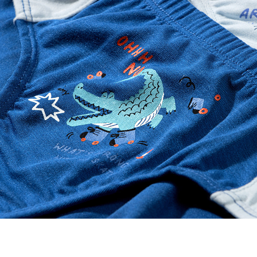 Moonya Moonya Boys Underwear – Tencel Modal Crocodile Sports Day Briefs (HS10)