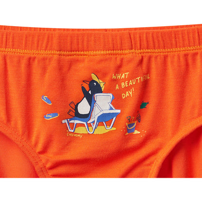 Moonya Moonya Boys Underwear – Tencel Modal Penguin Summer Vacation Briefs (HS15)