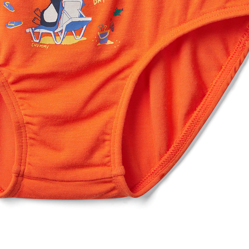 Moonya Moonya Boys Underwear – Tencel Modal Penguin Summer Vacation Briefs (HS15)