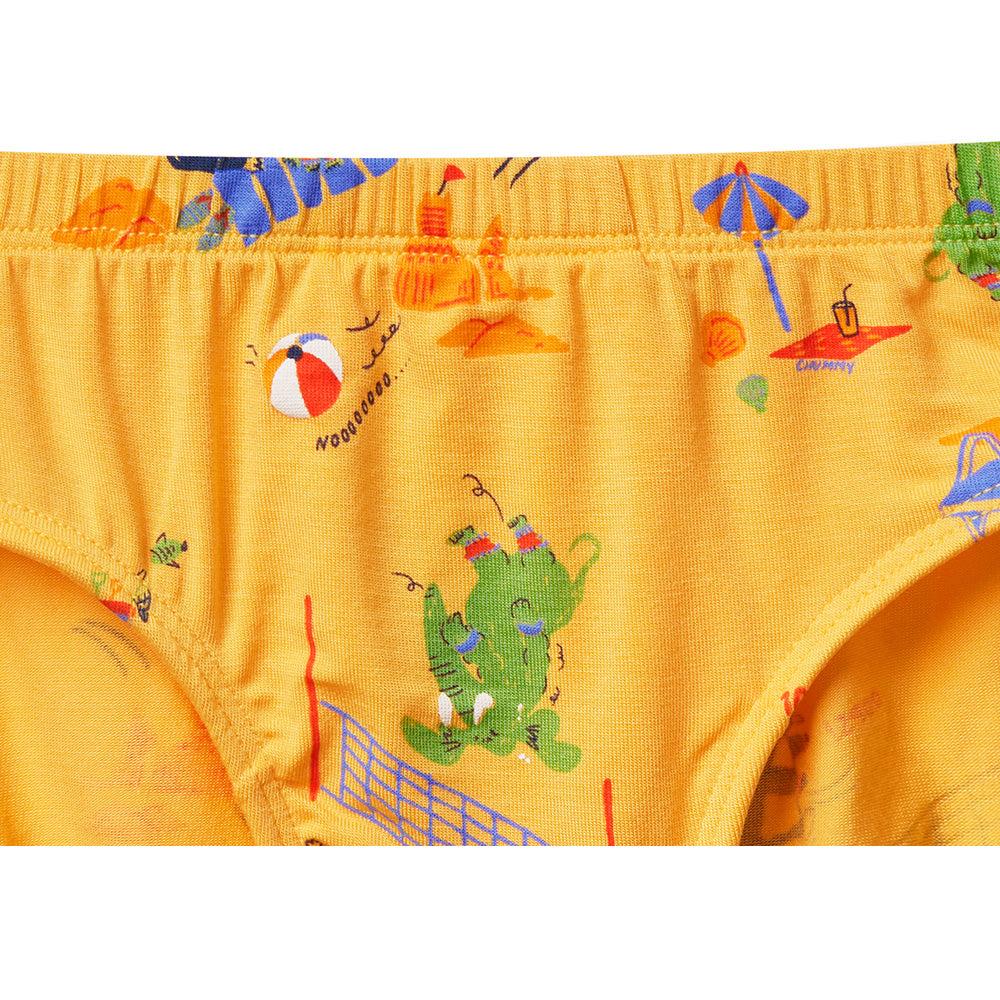 Moonya Moonya Boys Underwear – Tencel Modal Penguin Summer Vacation Briefs (HS15)
