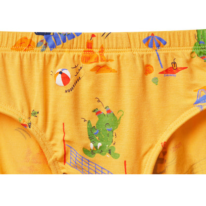Moonya Moonya Boys Underwear – Tencel Modal Penguin Summer Vacation Briefs (HS15)