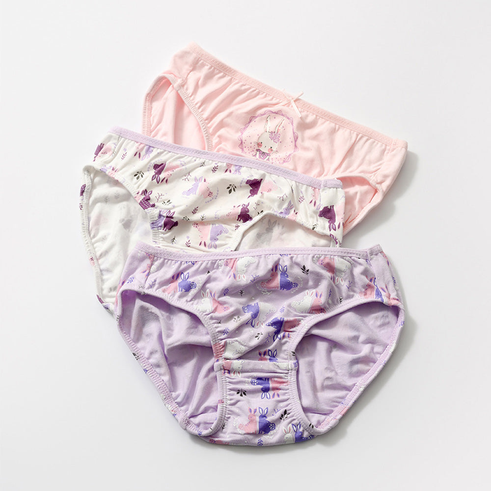 Moonya Moonya Girls Underwear – Meadow Bunny Premium Bamboo Panties (HS27)