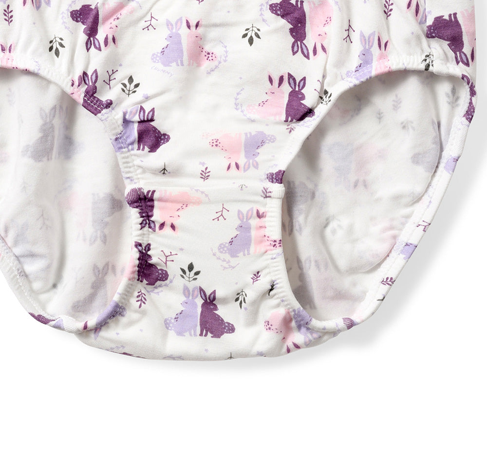 Moonya Moonya Girls Underwear – Meadow Bunny Premium Bamboo Panties (HS27)