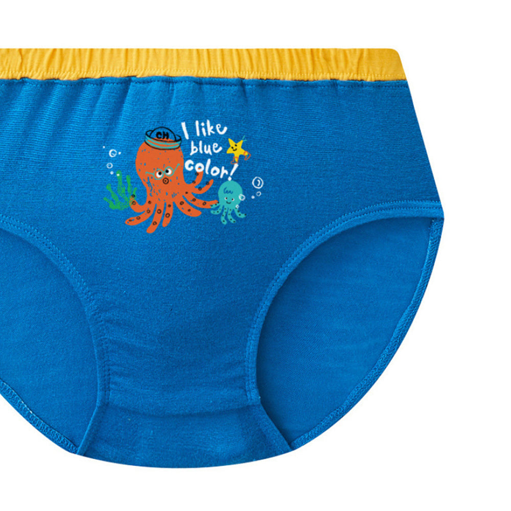 Moonya Moonya Boys Underwear – Tencel Modal Octopus Friends Briefs (HS37)