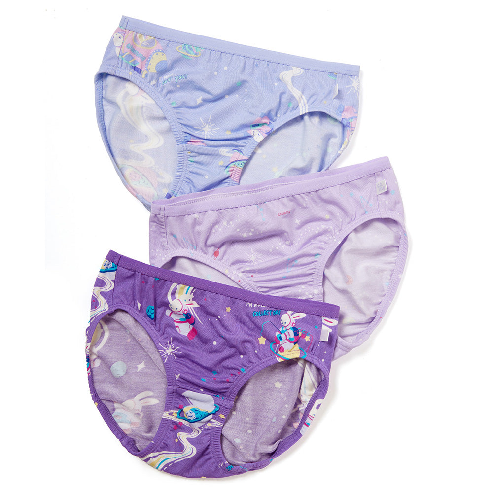 Moonya Moonya Girls Underwear – Aurora Space Bunny Tencel Modal Panties (IS01)