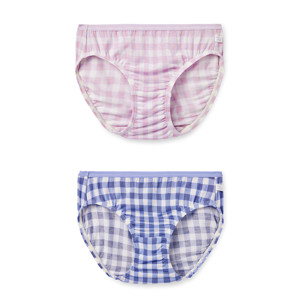 Moonya Moonya Girls Underwear – Tencel Modal Check Pattern Soft Panties (IS22)
