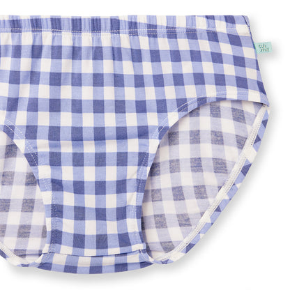 Moonya Moonya Boys Underwear – Tencel Modal Space Dinosaur Check Print Briefs (IS29)