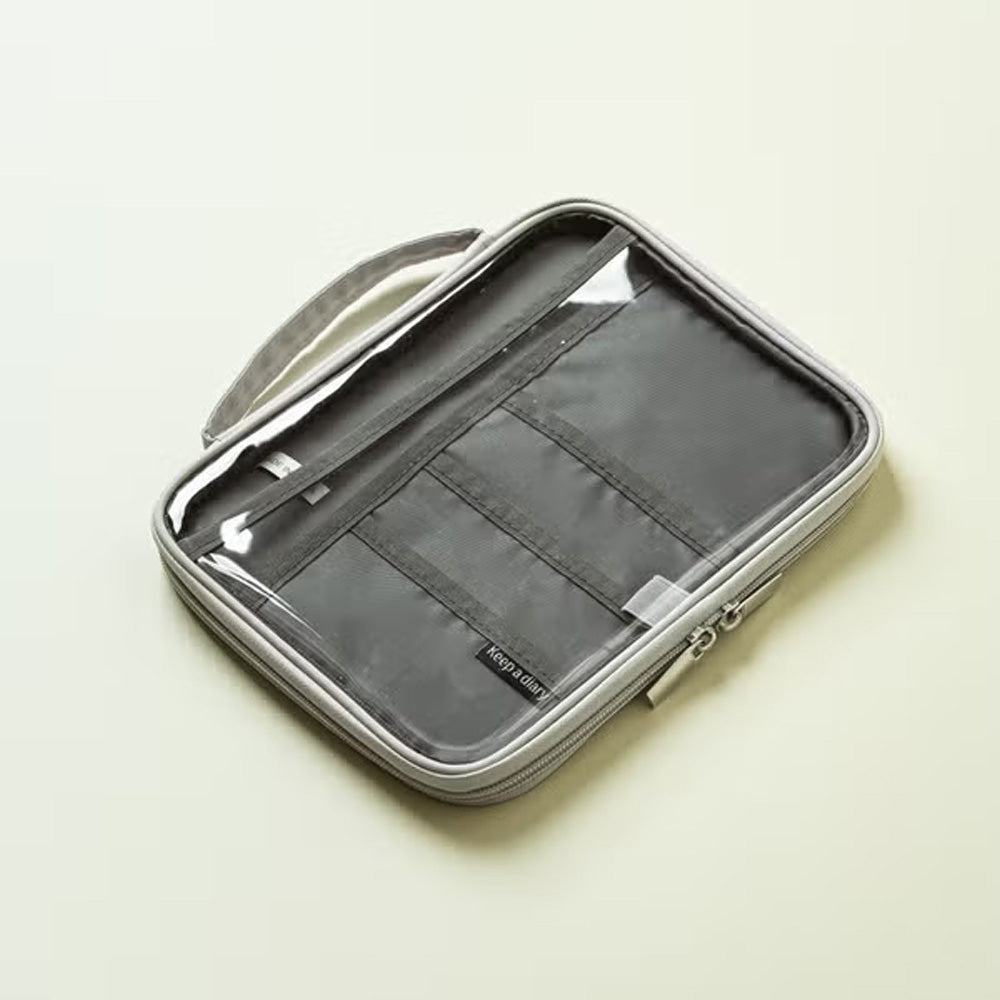 Clear Book Cover Pouch - Transparent PVC Sleeve for Journals, Notebooks, Paperbacks