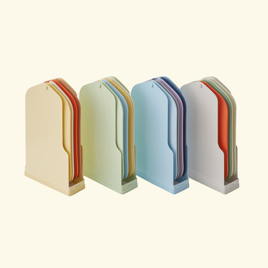 Modori Neat TPU Cutting Board Set – Color-Coded, Non-Slip, Hygienic Kitchen Organizer
