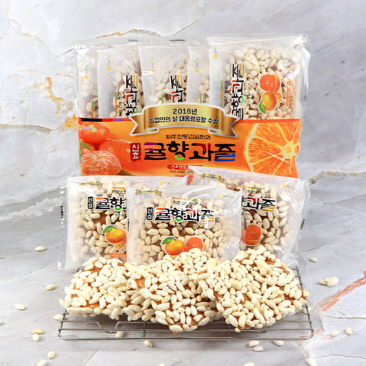 Jeju Tangerine Gwajeul Korean Traditional Snack - Korean Rice Snack