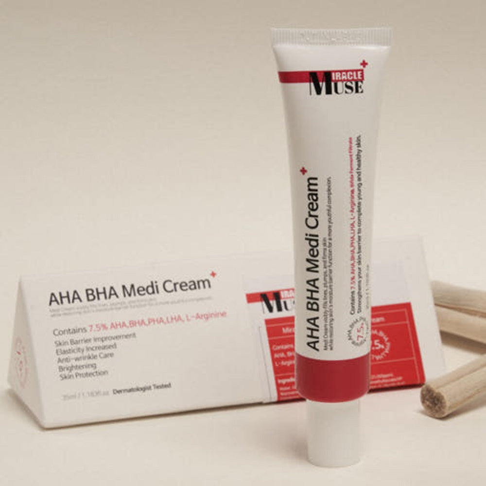 Miracle Muse AHA BHA Medi Cream - Dark Spot Corrector Skin Brightening for Hyperpigmentation and Uneven Skin Tone
