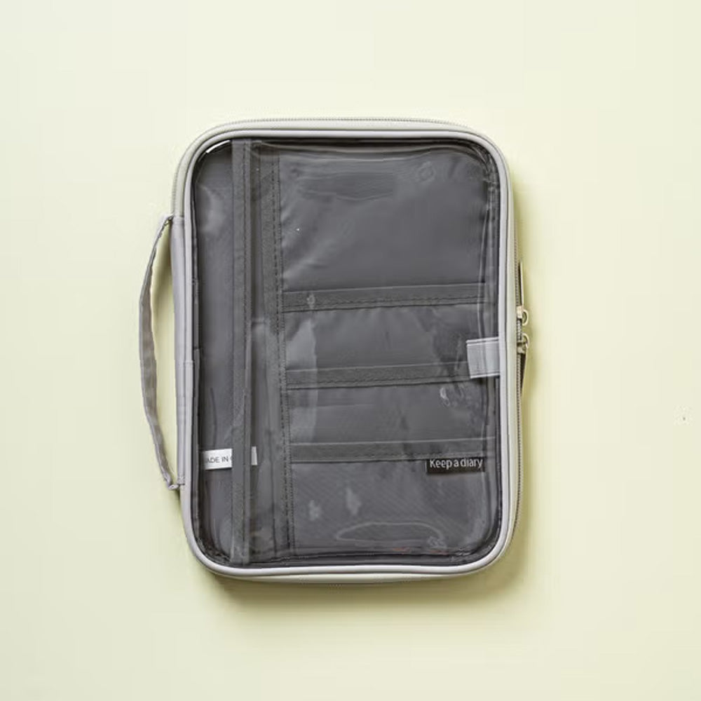 Clear Book Cover Pouch - Transparent PVC Sleeve for Journals, Notebooks, Paperbacks