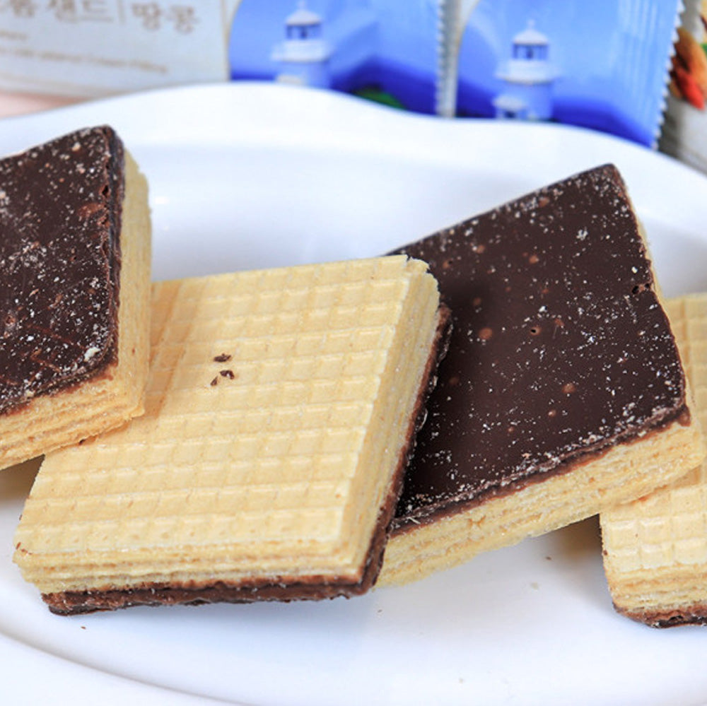 Korean Snack Jeju Peanut Sandwich Wafers - Udo Korean Biscuit