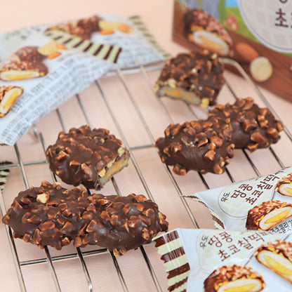 Jeju Udo Peanut Choco Rice Cake Pie - Korean Mochi Dessert