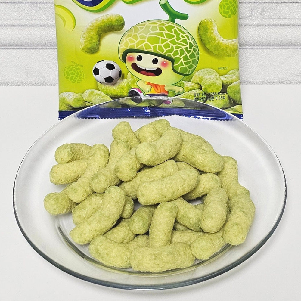 Korean Puff Snack -Melon Kick -Sweet Melon Flavored Crunchy Snack -60g