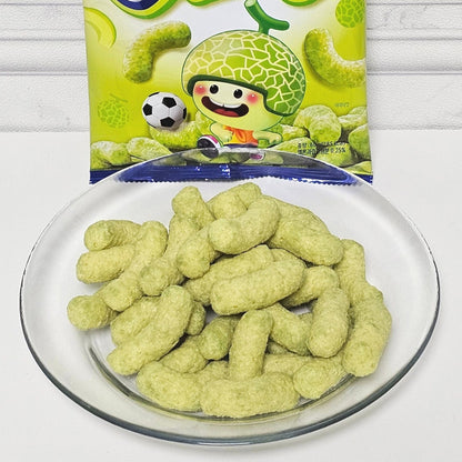 Korean Puff Snack -Melon Kick -Sweet Melon Flavored Crunchy Snack -60g