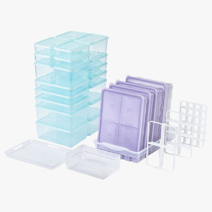 냉동 보관 용기, 뚜껑이 있는 다양한 용기, 밸류팩 29개, BPA 프리