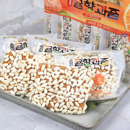 Jeju Tangerine Gwajeul Korean Traditional Snack - Korean Rice Snack