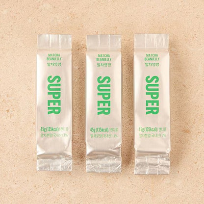 No Brand x Super Matcha -Korean Matcha Yokan Jelly Bar -Traditional Green Tea Sweet -3 Pack (135g)
