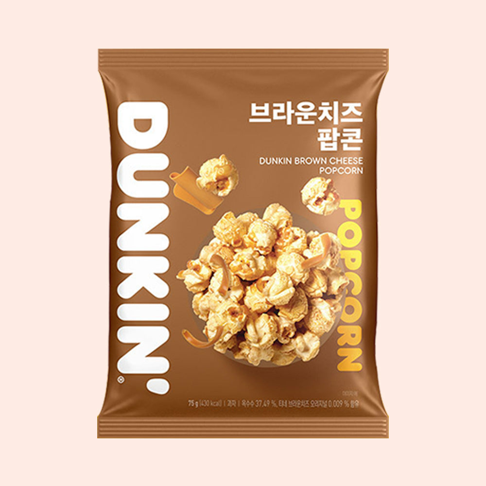 Dunkin Popcorn - Green Onion Cream Cheese Flavor 80g, Brown Cheese 75g (Pack of 10)