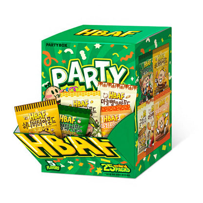HBAF Mini Almonds Snack Party Box – 5 Flavors x 25 Packs, 500g , Korean Almonds Gift Set