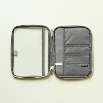 Clear Book Cover Pouch - Transparent PVC Sleeve for Journals, Notebooks, Paperbacks