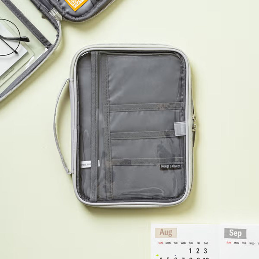 Clear Book Cover Pouch - Transparent PVC Sleeve for Journals, Notebooks, Paperbacks