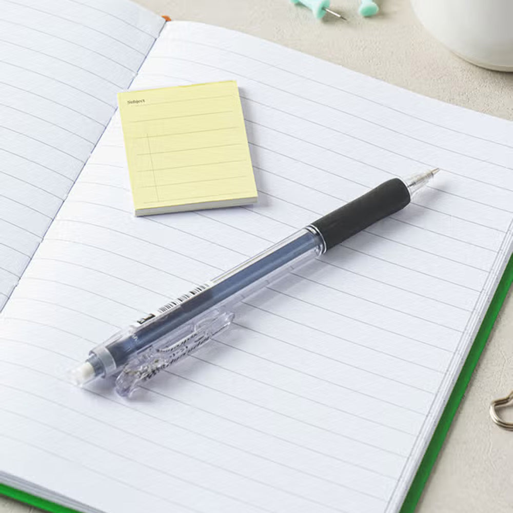 ZEBREA Tapli Clip Mechanical Pencil 0.5mm - Black, Retractable Clip for Smooth Writing, Drawing