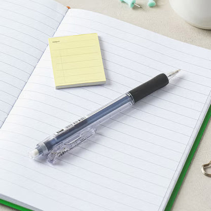 ZEBREA Tapli Clip Mechanical Pencil 0.5mm - Black, Retractable Clip for Smooth Writing, Drawing
