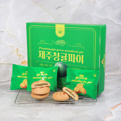 Jeju Green Tangerine Citrus Pie - Korean Pastry Snack (12 Pieces)