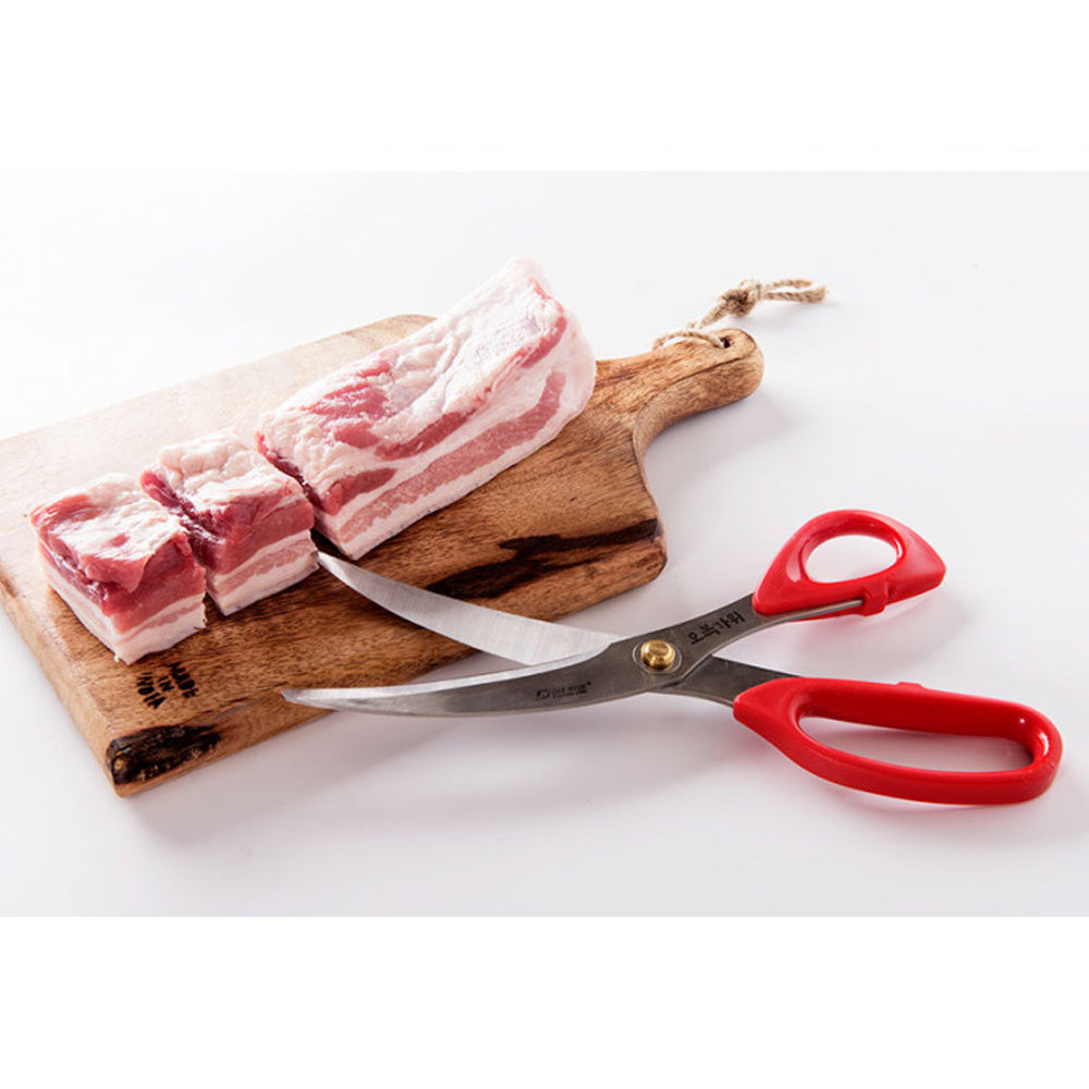 Obok Korean Stainless Steel Meat Scissors - Heavy Duty BBQ Kitchen Shears
