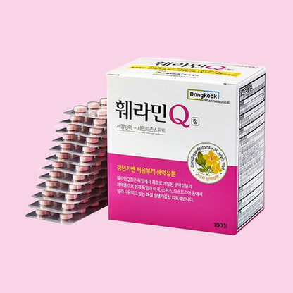FeraminQ 180 Tablets Dongkook Pharmaceutical box with Cimicifugae Rhizoma and St. John's Wort label