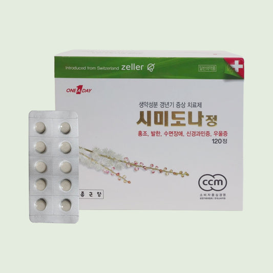 Menopause Relief Tablets with Black Cohosh box and blister pack