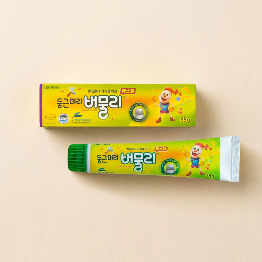 Bumooly Mosquito Bite Relief Gel 35g -Anti-Itch Cooling Gel with Round Head Applicator