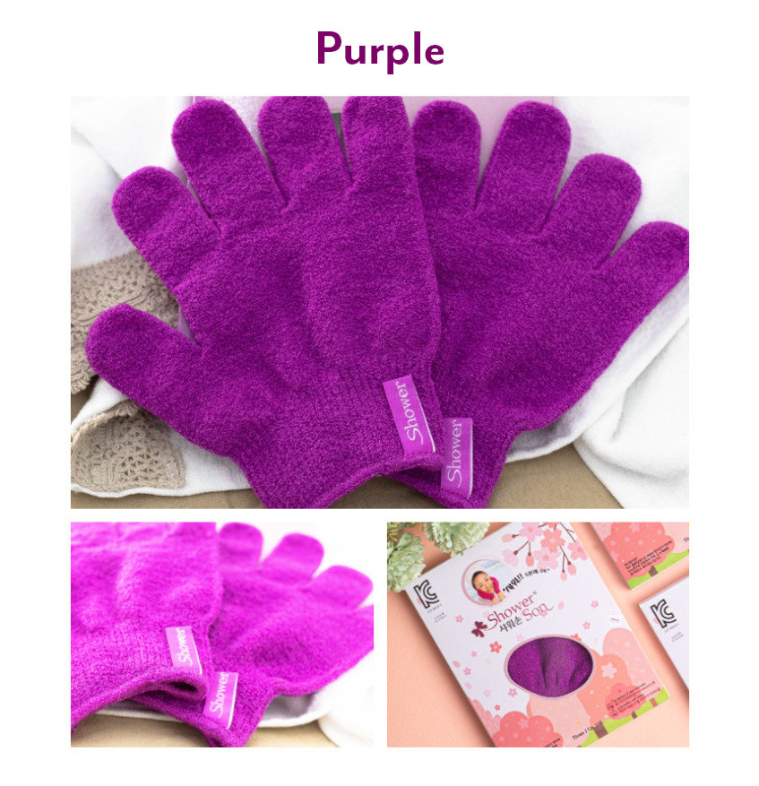 Gentle Korean Viscose Exfoliating Gloves 3pack